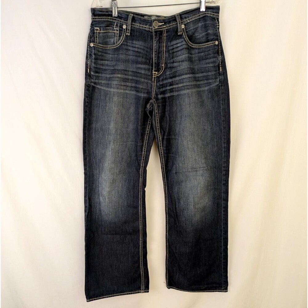 BKE Tyler Men's 32R Dark Wash Blue Denim Straight Leg Jeans